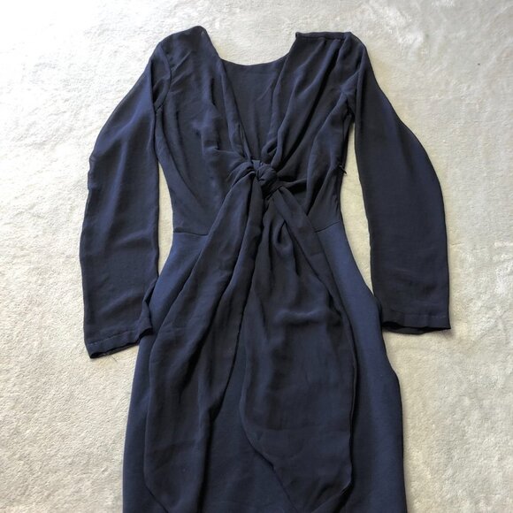 NWT Bec & Bridge Freya Drape Reversible Navy Dress - Picture 6 of 15